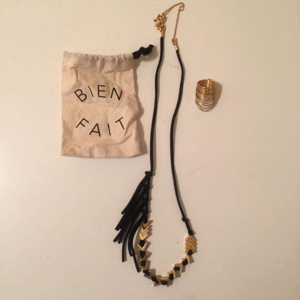 Madewell Necklace & Stacked Ring